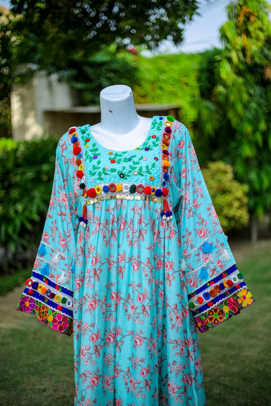 2-Piece Luxury Frock – Festive Ready-to-Wear (Cotton-Marina Blend)