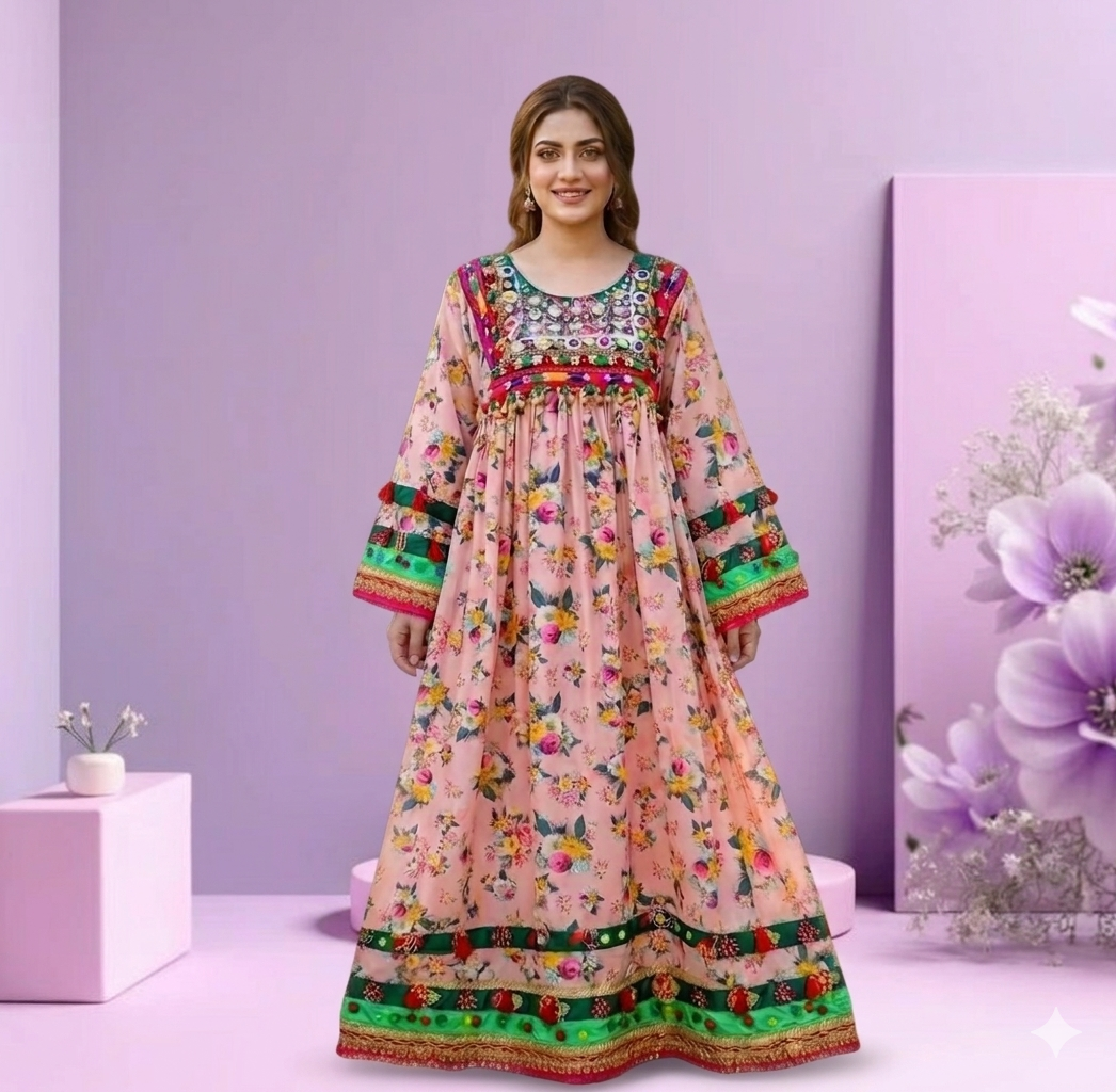 Afghani Luxury Frock – Tea Pink Festive Ready-to-Wear | Suzain’s Pret