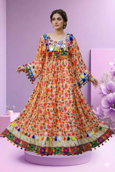 2-Piece Luxury Lawn Frock – Off White Festive Ready-to-Wear | Suzain’s Pret