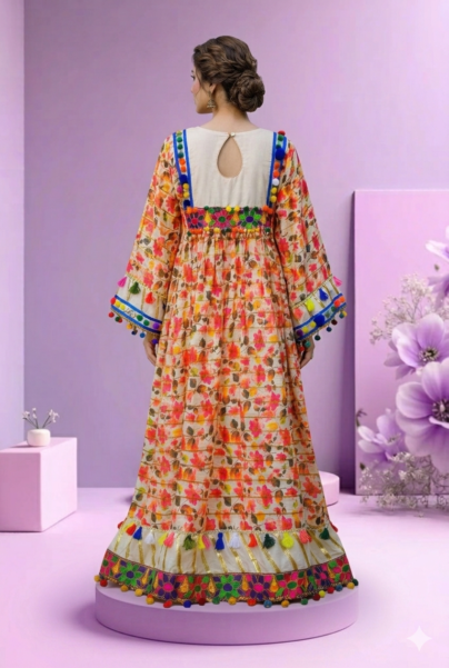 2-Piece Luxury Lawn Frock – Off White Festive Ready-to-Wear | Suzain’s Pret