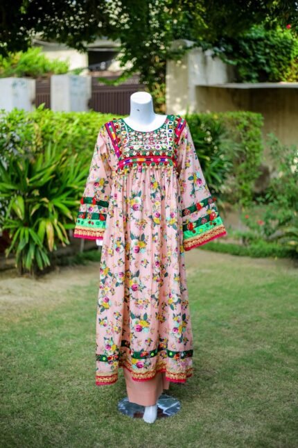 Afghani Luxury Frock Tea Pink Festive Ready-to-Wear Suzain's Pret