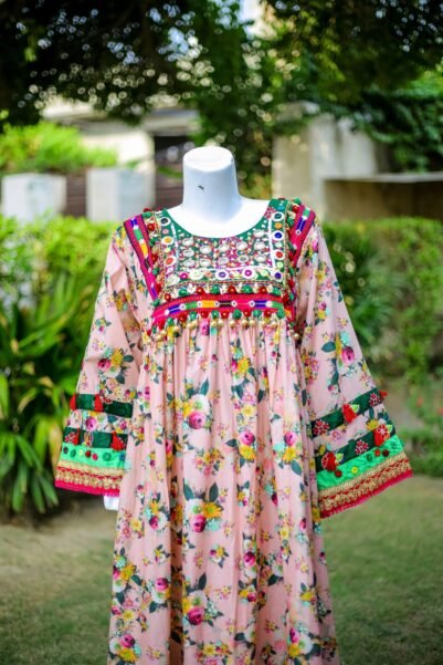 Afghani Luxury Frock Tea Pink Festive Ready-to-Wear Suzain's Pret