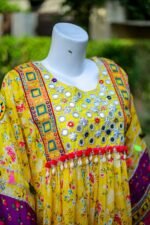 2-Piece Luxury Lawn Frock Yellow Festive Ready-to-Wear Suzain's Pret