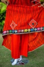 Afghani Luxury Frock Hot Red Festive Ready-to-Wear Suzain's Pret