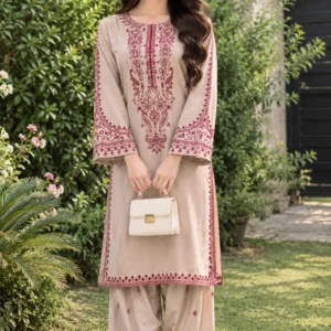 Dhanak Embroidered 2-Piece Stitched Suit – Skin by Suzain's Pret