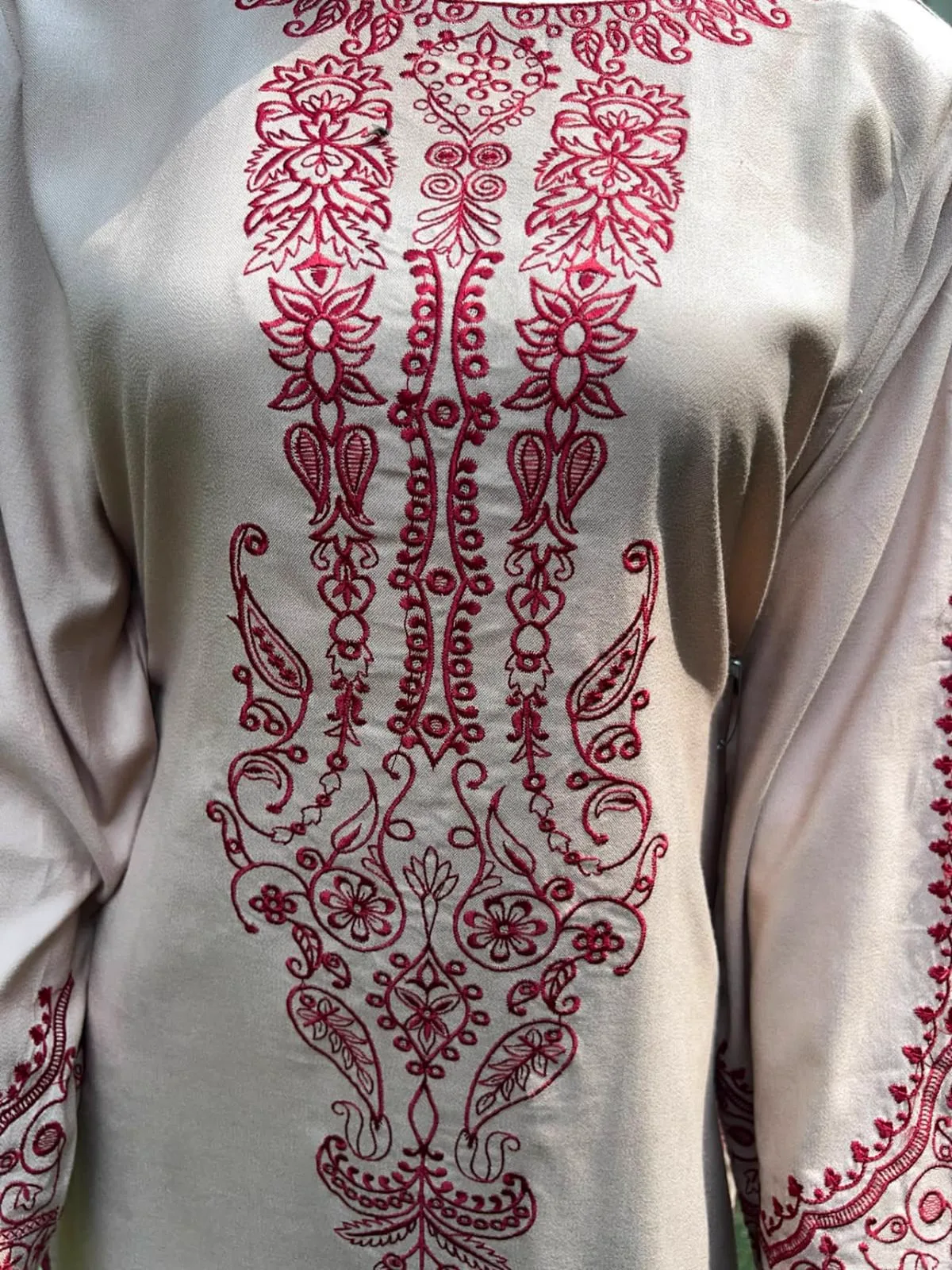 Dhanak Embroidered 2-Piece Stitched Suit – Skin by Suzain's Pret