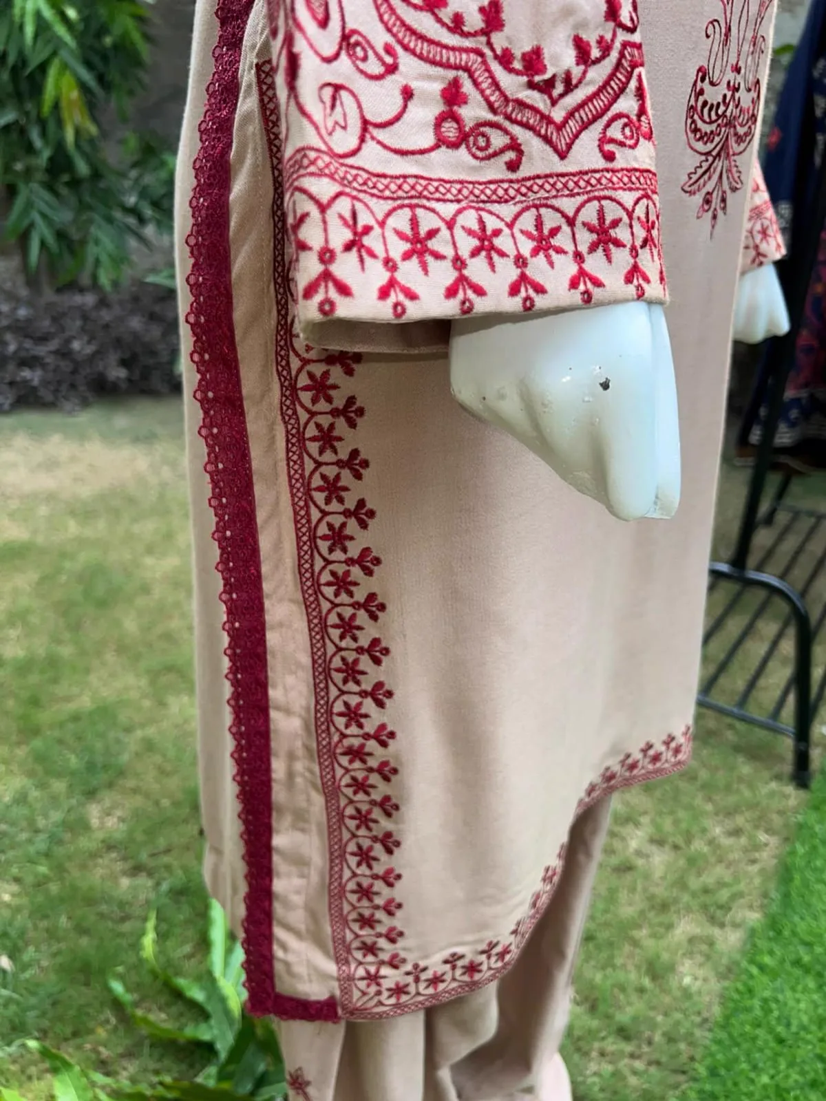 Dhanak Embroidered 2-Piece Stitched Suit – Skin by Suzain's Pret
