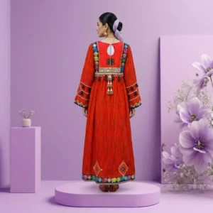 Flora Bell Afghani Luxury Frock – Hot Red Mehndi & Wedding Dress Flora Bell Afghani Luxury Frock – Hot Red Mehndi & Wedding Dress by Suzain's Pret