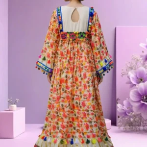 Flora Bell Afghani Luxury Frock – Off White Embroidered Festive Dress Flora Bell Afghani Luxury Frock – Off White Embroidered Festive Dress by Suzain's Pret