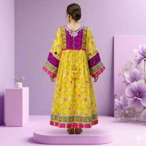 Flora Bell Afghani Luxury Frock – Yellow Embroidered Eid Dress Flora Bell Afghani Luxury Frock – Yellow Embroidered Eid Dress by Suzain's Pret