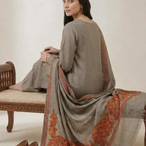Kani Pashmina 3-Piece Suit – Zinc Zinc Kani pashmina 3-piece suit with Kani jacquard shawl